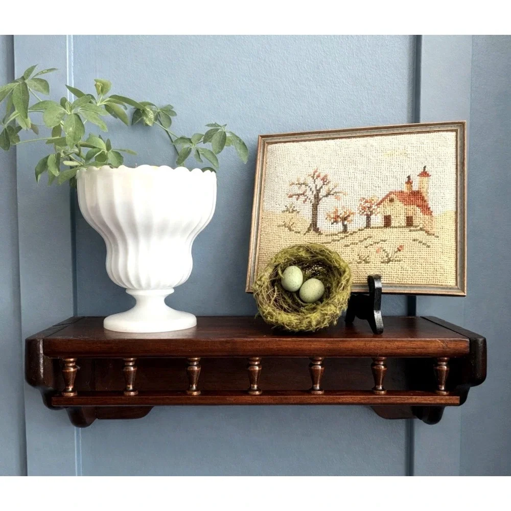 Vintage‎ Wood Wall Shelf 17